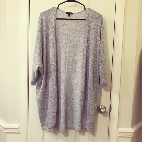 Apt. 9 Sweaters - Gray Open Cardigan